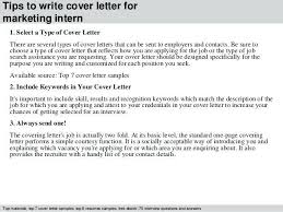 Cover Letters For Internships Marketing Intern Cover