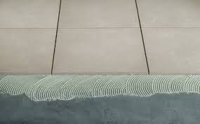 thick porcelain tiles with adhesive