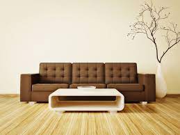 Tufted Brown Couch Table Room Sofa