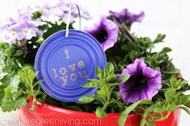 Garden Markers From Tin Can Lids