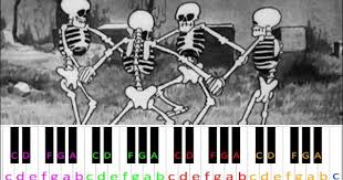 Select your song and play online! Spooky Scary Skeletons Piano Letter Notes