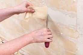 remove wallpaper glue and residue