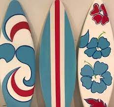 lot of 3 surf board surfboard wall art
