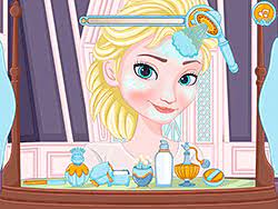 elsa make up removal game play