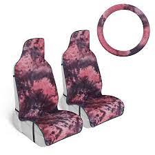 Carbella Seat Cover Set Red Tie Dye