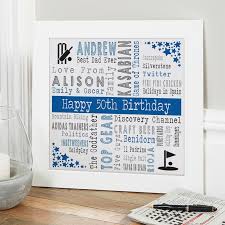 50th birthday personalised gift ideas