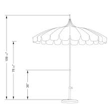 Natural Pagoda Market Patio Umbrella