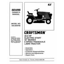 craftsman tractor parts manual 944 609700