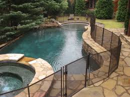 Removable Pool Fence With Lock In Deck