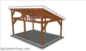 14x20 Lean To Pavilion Roof Plans