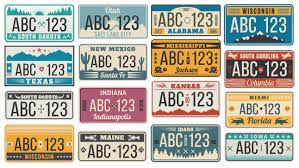 front license plates which states