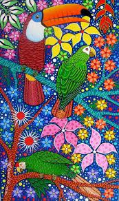 Bird Art Colorful Art Naive Art