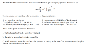 The Equation For The Mass Flow Rate Of