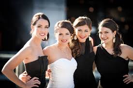bridal party get their makeup done