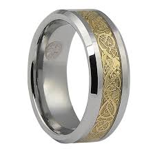 Mens Rings Titanium And Tungsten Wedding Rings