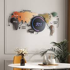 Map Wall Clock Decor