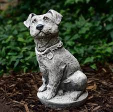 Dog Stone Dog Figurine Concrete
