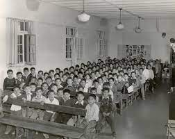 Mission schools for indigenous children established. The Residential School System