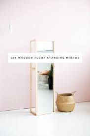 diy wooden floor standing mirror with