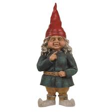 gnome woman with long hair statue 36112
