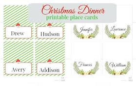 Christmas Place Card Templates Sample Professional Letter Formats