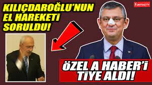 Kılıçdaroğlu'nun el hareketi soruldu, Özgür Özel A Haber'i tiye aldı! -  YouTube