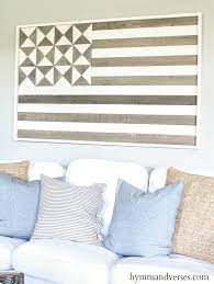 American Flag Wood Quilt Wall Art