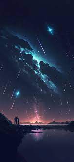 starfalls in the night sky wallpapers