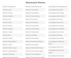 restaurant name generator how to mold