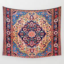 Central Persian Rug Print Wall Tapestry