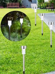 1pc 10pcs Stainless Steel Solar Powered