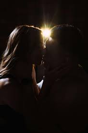 couple kissing in the dark free stock