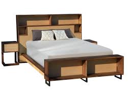 Walnut Maple Platform Bed Storage