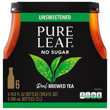 pure leaf real brewed tea unsweetened