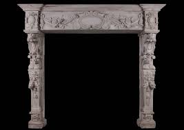 A Carved Stone Renaissance Fireplace