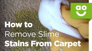 remove slime stains from a carpet