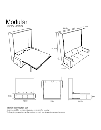 modular king size sofa wall bed