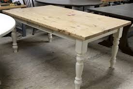 White turned leg dining table. 5 Ft Old Oak Dining Room Table With White Legs Ecustomfinishes