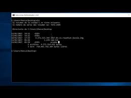 comando dir ver informacion de las