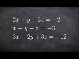 Of Equations With Three Variables