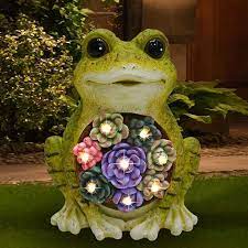 garden statue frog figurine resin