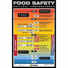 Food Safety Critical Temps Poster 11 X 17 Inch Food Tips