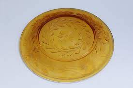Imperial Glass Amber Depression Glass Plate