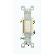 Leviton 15 Amp 3 Way Toggle Switch Light Almond R56 01453 02t The Home Depot