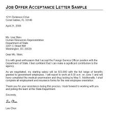 7 Amazing Job Offer Acceptance Letter Free Template