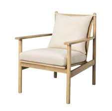 Review Slatted Wood Accent Chair With