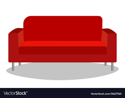 Red Sofa Icon Cartoon Royalty Free