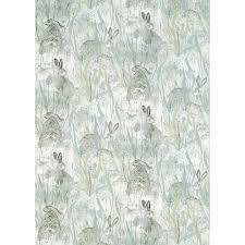 dune hares fabric in mist blue pebble
