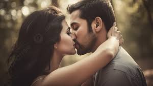 couple kissing in the forest in telugu