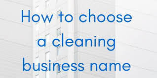A Comprehensive List Of Cleaning Business Names